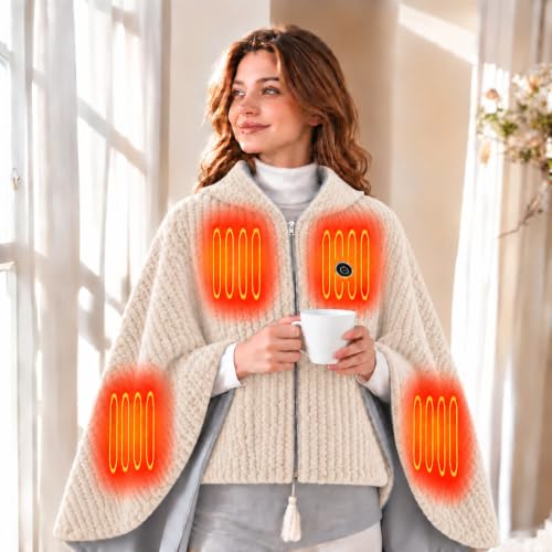 Heated Shawl Wraps For Women Usb Wearable Fast Heating Blanket Portable | Home Outdoor Office Use,A Great Choice For Parents，Heated Shawl Wraps For Women，Usb Wearable Fast Heating Blanket，Portable — view 5