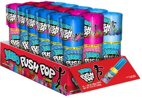 Jumbo Push Pop Single 1.06 Oz (18 Pieces)
