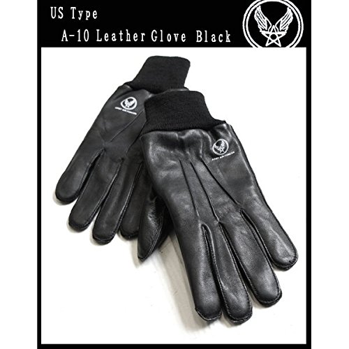 Amazon.co.jp: 米軍 A‐10 レザー グローブ 手袋 L ブラック ゴート