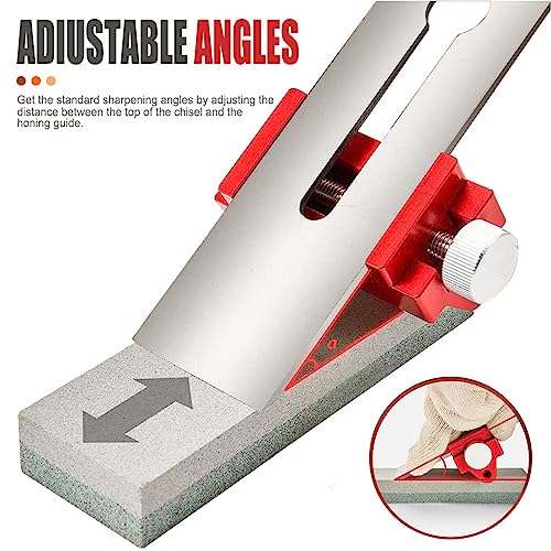 Guide d'affûtage réglable en acier inoxydable pour ciseaux et rabots