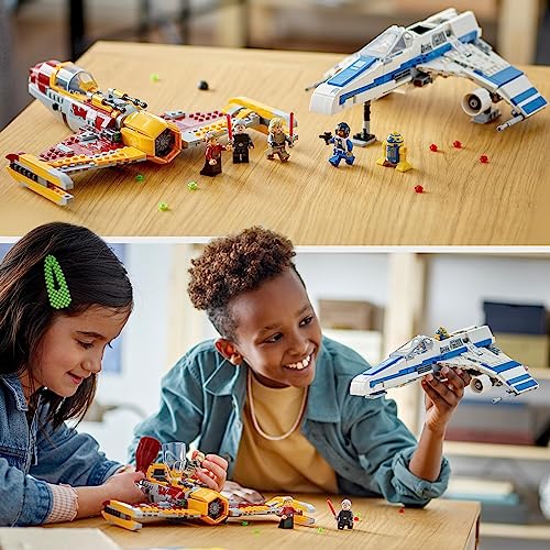 Star Wars E-Wing della Nuova Repubblica vs. Starfighter di Shin Hati, Set Serie Ahsoka con 2 Veicoli Giocattolo, Figura di Droide, 4 Minifigure e 2 Spade Laser 75364 - Lego - Immagine 5