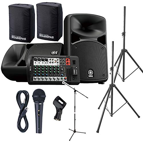 yamaha ヤマハ　スピーカーセット未確認 YAMAHA STAGEPAS600BT(カバー付き) イベント司会・弾き語り用