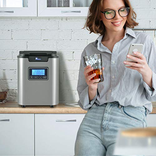 Juskys Eiswürfelmaschine MIM242L — 3 Eiswürfel Größen einstellbar, Timer Funktion und automatische Selbstreinigung… – Bild 4