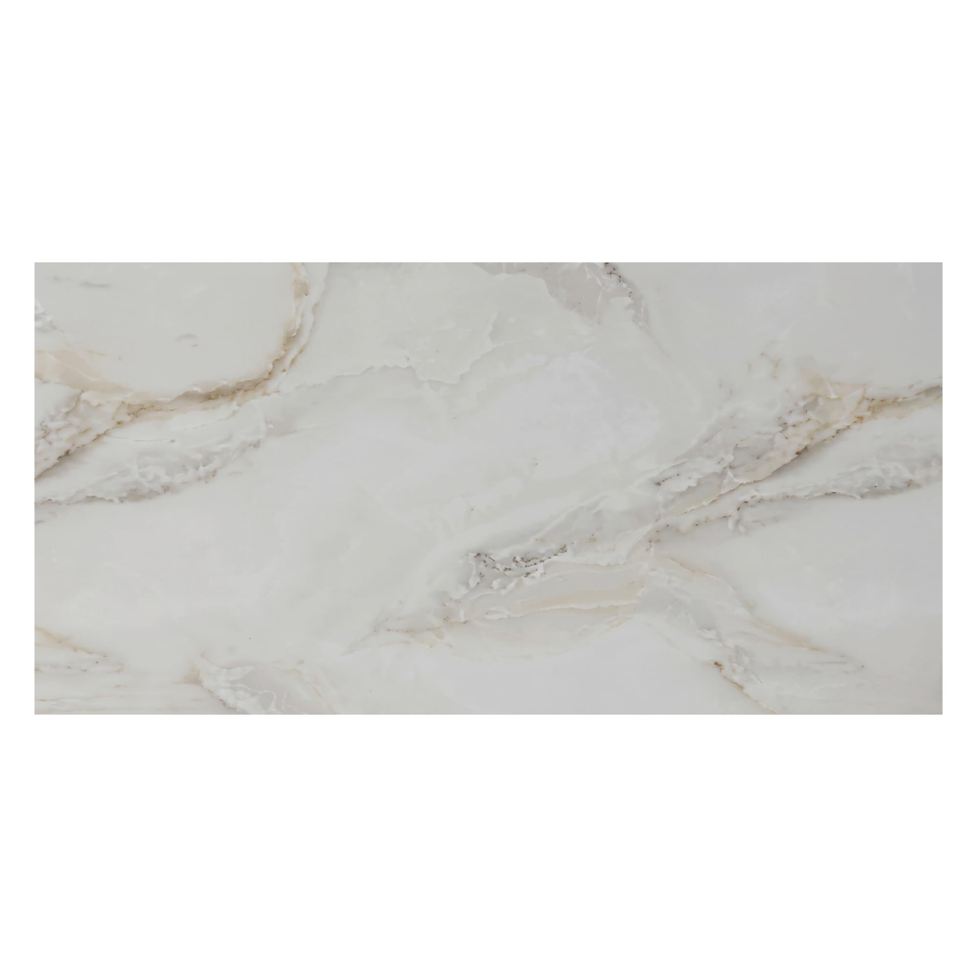 Grace Baltic Lot de 6 panneaux muraux autocollants, élastiques, 1,08 m², en PVC, aspect marbre, décoration murale, épaisseur 2 mm, blanc/marron