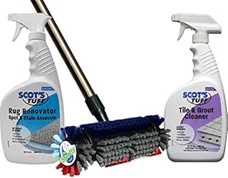 The Spotty™ Carpet & Floor Tile Cleaning Kit ~ All-Purpose Brush & 32 oz Rug Renovator Shampoo + 32 oz Ceramic Grout Cleaning Solution Liquid