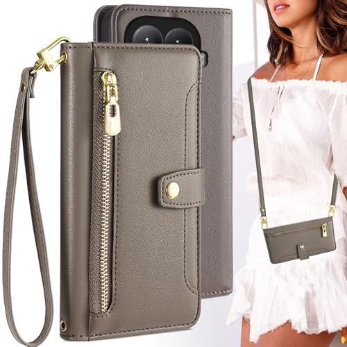 BonwFzin �K�p Xiaomi 15T Pro �P�[�X �蒠�^ �V�����_�[ �|�V�F�b�g �V���I�~ 15T �v�� �X�}�z�P�[�X �y �X�g���b�v ��+�Z 2�{�z �V���I�~15T�v�� �蒠�P�[�X Xiaomi15TPro �g�уJ�o�[ �J�[�h���[ �o�b�O �}