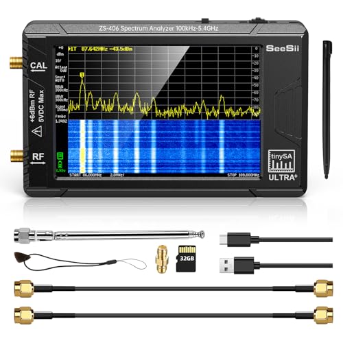 SeeSii TinySA Ultra+ ZS406 Spectrum Analyzer, 4.0 Inch...