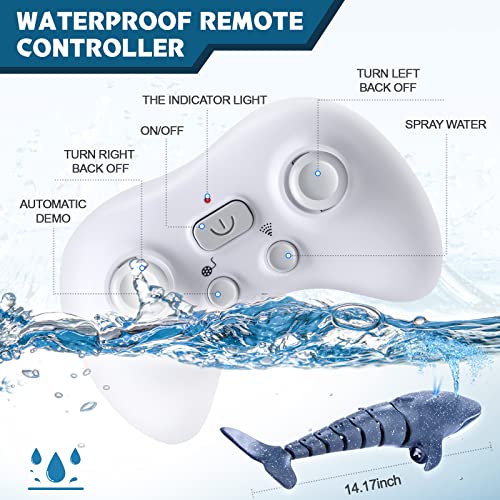 image for Coodoo New Upgrade Pool Toys Remote Control Whale Shark Toys Outdoor R