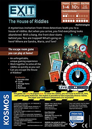 Thames & Kosmos Exit The Game Bundle Of 2: Haunted Roller Coaster And House Of Riddles (2 Items) #TOP5