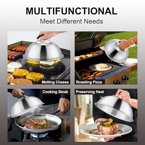 Kit para parrilla Joyfair 9” con prensa y cubierta de acero inoxidable miniatura 5