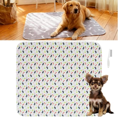 2026 Upgraded Washable Puppy-Pad with Pheromones, Pee Pads for Dogs, Washable Pee Pads for Dogs & Cats, Leak Protection, Non-Slip Base, Reuse, for Home & Travel (E, S 16×24in)
