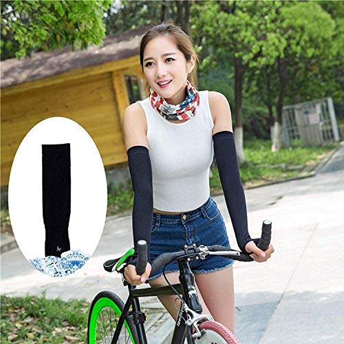 Image of Black Arm Sleeves for Men Hand Gloves for Men Skinny fit With Thumb Hole Stretchable Hand Sleeves Arm Sleeves for Men & women