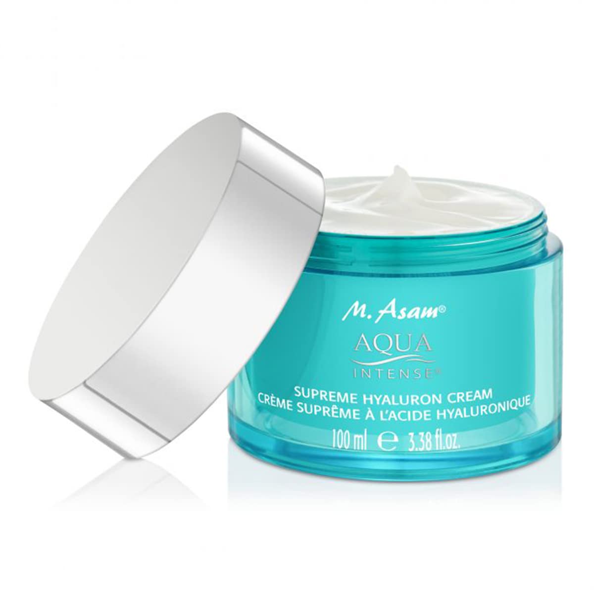 M. Asam AQUA INTENSE Feuchtigkeitsnachtcreme (50ml) – Nachtcreme mit Hyaluron & Silicium, feuchtigkeitsspendende Gesichtscreme, parfümfrei & vegan, regenerierende Gesichtspflege