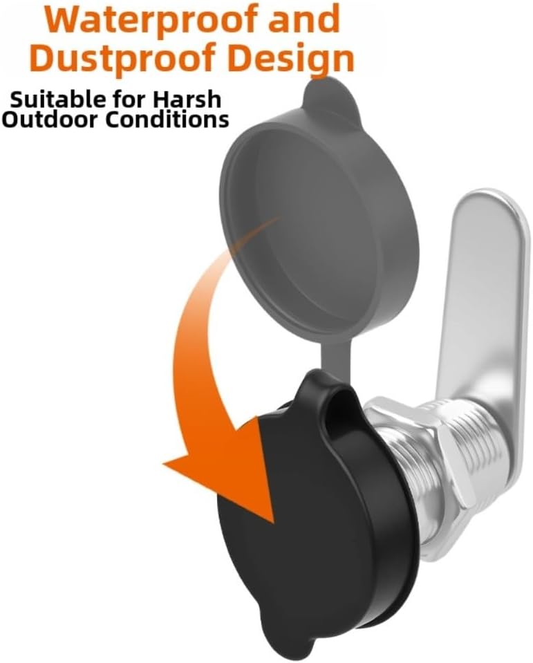 Disc Tumbler Cam Lock With Keyed Different Security For Cabinet, Locker, Safe, And Fridge Applications Built From Zinc Alloy Featuring Reversible Stop Cam And Installation Kit(20mm)