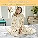 SeaRoomy Burritos Tortilla Blanket, Realistic Food Wrap Blanket Double Sided, Novelty Funny Tortilla Round Soft Blankets (Beige, 47 inches)