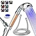 PRUGNA LED Shower Head with Hose and Shower Arm Bracket, High-Pressure Filter Handheld Shower for Repair Dry Skin and Hair Loss - 7 Colors Change Cyclically