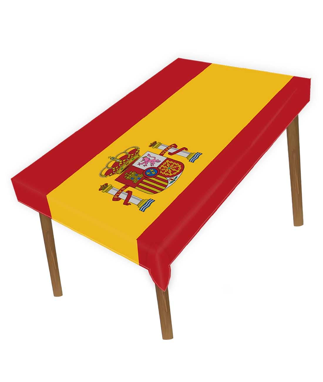 Petite Pine Spain 60×82 Inch Rectangle Flag Polyester Tablecloth,Large 5×6.8 Ft Spanish Runner Decoration,Table Colth Cover For Outdoor Picnic Kitchen Dining Home Decor Holiday Camping
