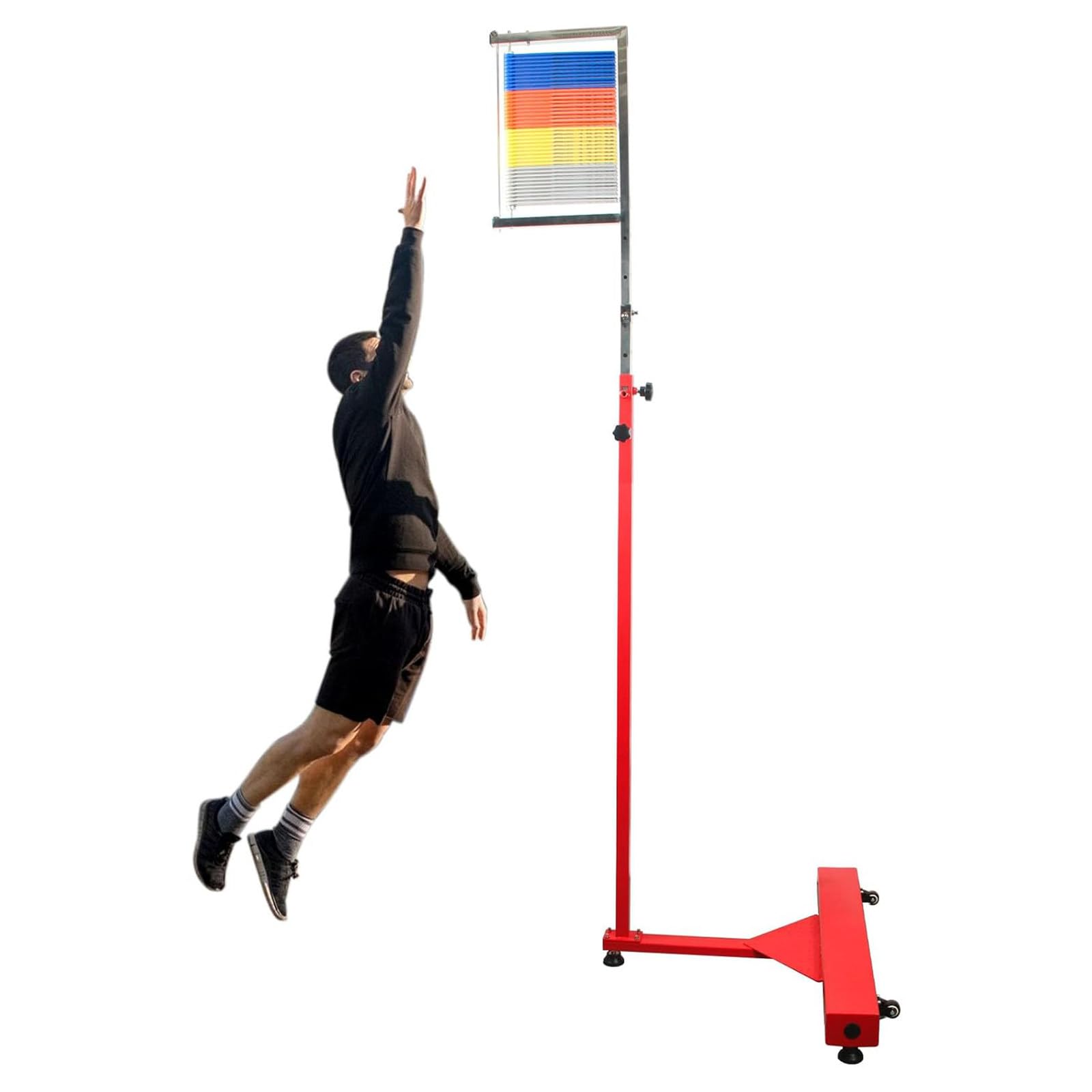 MIAOXIAOLONG Vertical Jump Tester – Adjustable High Jump Training Equipment with 4-Color Code Card, 1.4m–2.8m / 1.4m–3m / 1.7m–3.2m / 1.7m–3.6m for School Gym and Athletic Drills 1.4m~2.8m