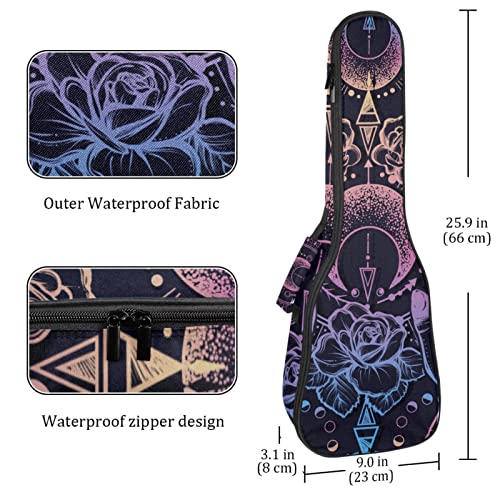 Sac pour ukulélé avec symbole astrologie magique, housse de transport pour ukulélé, housse imperméable Oxford 10 mm d… - Les Beatles, Paul McCartney, John Lennon, RIngo Starr, George Harrison Sac pour ukulélé avec symbole astrologie magique, housse de transport pour ukulélé, housse imperméable Oxford 10 mm d… – Image 5