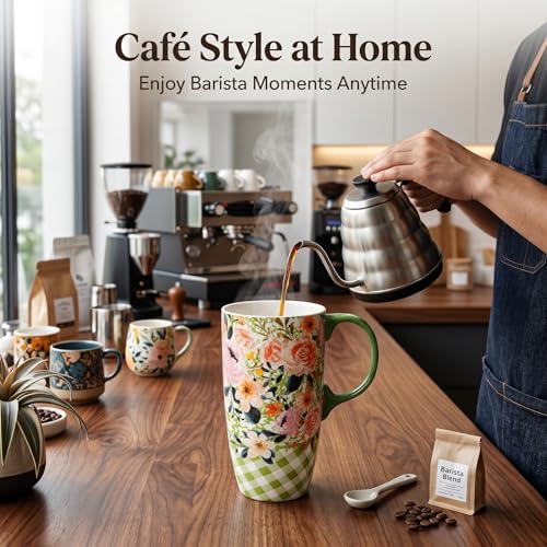 Taza de viaje de cerámica 17oz con tapa y caja de regalo miniatura 2