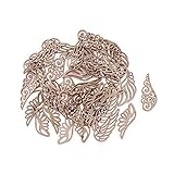 non-brand 50 Gemischte Holz Stücke Holzscheiben Mini Holz Dekoration Verzierungen Weihnachten Basteln