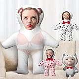 Personalised Cushion Face Pillow Custom Body Shaped Pillow with Your Own Picture Plush Stuffed Pillow Buddy Toys Creative Gifts for Boys Girls Dad Mom Bed Sofa Home Decor