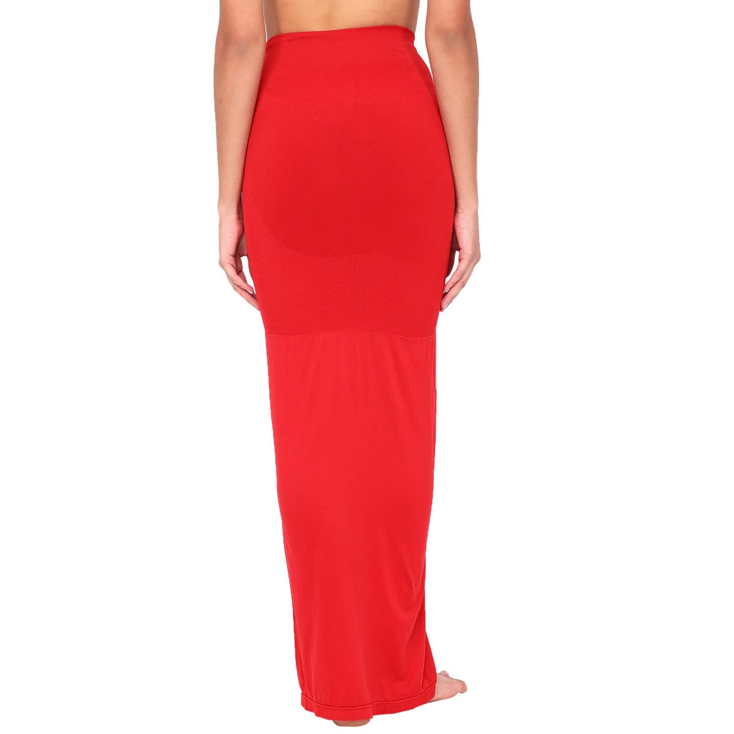Zivame Seamless All Day Flared Saree Shapewear - Red 1