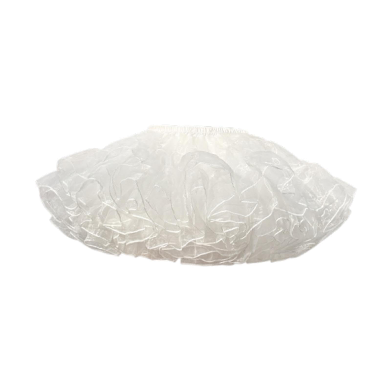 Sottogonna a Crinolina Da Donna, Tutù, con Volant E Elastico in Vita, Realizzata in Filato, Ideale per Feste di Ballo, Cosplay E