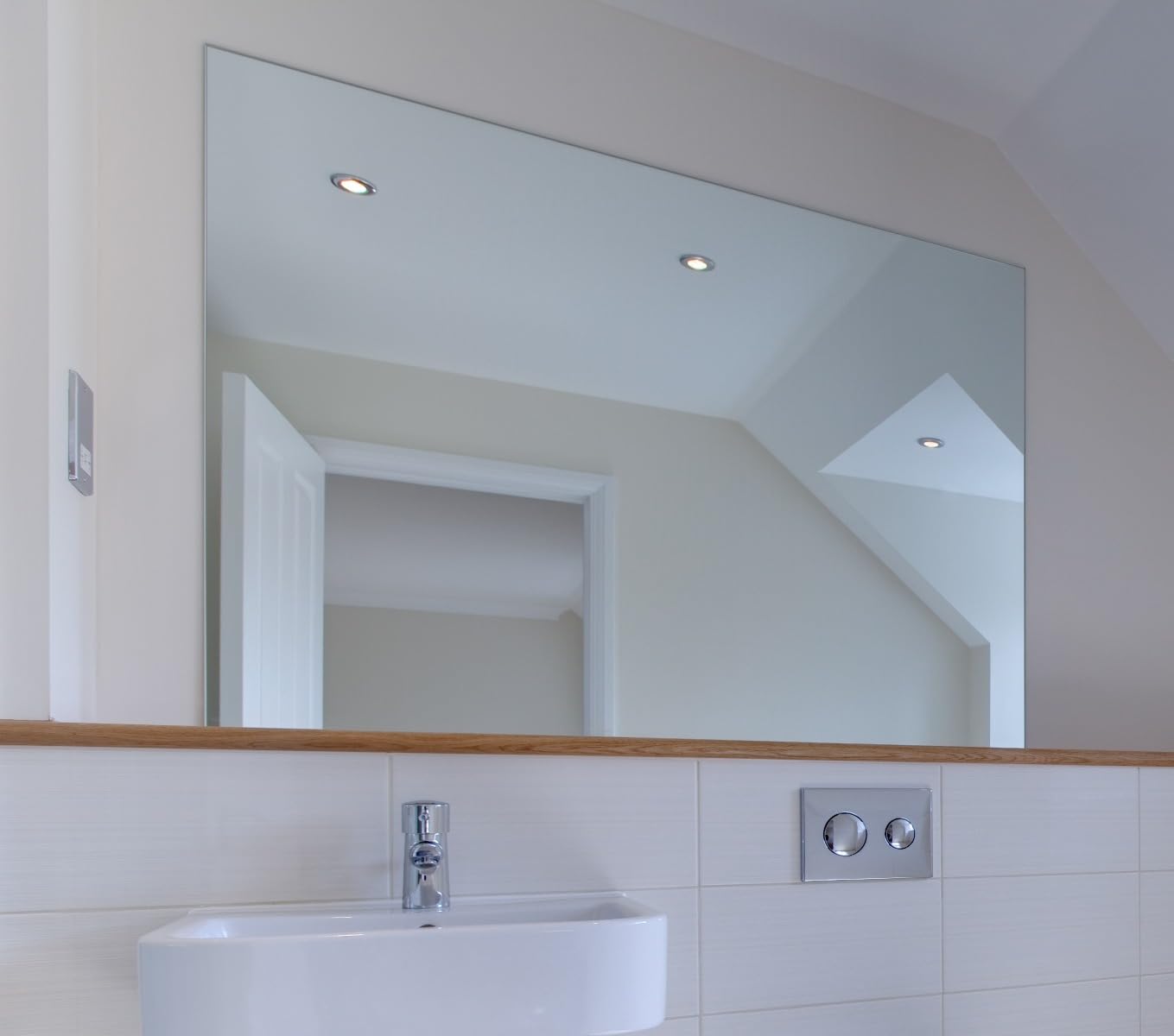 Mirroroutlet Clear 4Ft X 3Ft (122Cm X 91Cm) Safety Backed Mirror Glass 4 Holes Home Gym Or Bathroom 4Mm Thick