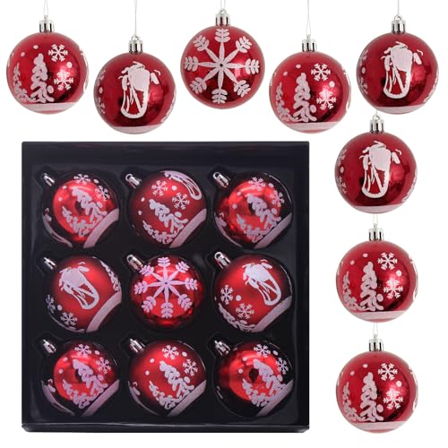 TKYGU-60mm236-Christmas-Ball-Ornaments-9-Pcs-Red-White-Shatterproof-Xmas-Balls-Decoration-for-Christmas-Tree-Painting-Glittering-Hanging-Ball-for-Party-Event