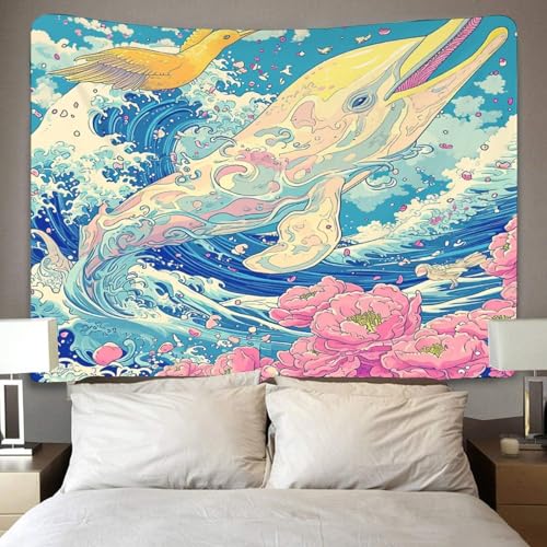 Tapiz de delfín 3D para transformar la decoración de tu dormitorio 4