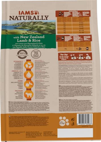 Iams Naturally Katzenfutter Trocken mit Lamm 2,7 kg