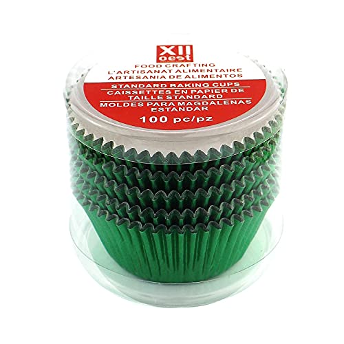 Foil Cupcake Liners, Baking Cups Standard Muffin Wrappers For Party, 100 Pack (Green) #TOP6