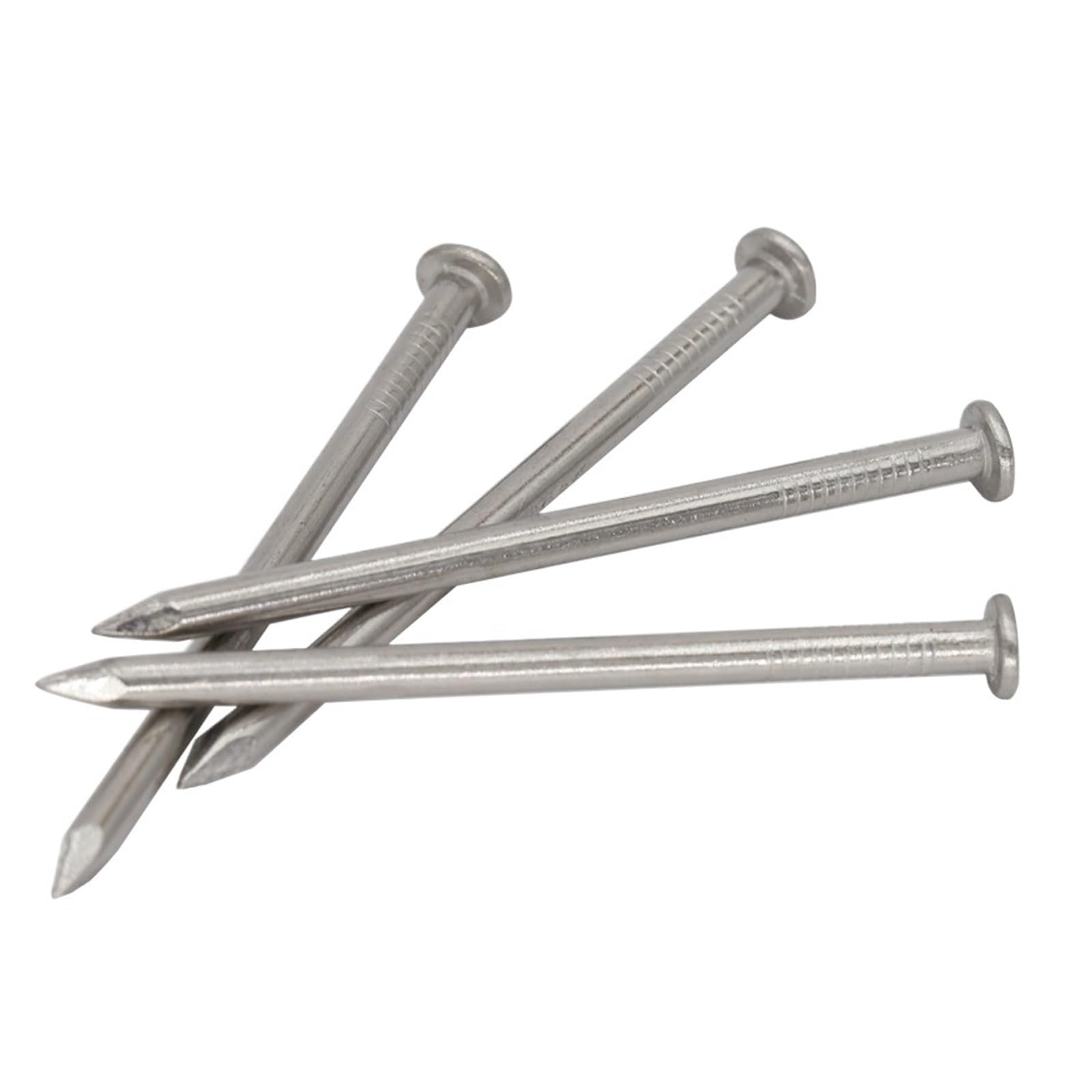 Clavos planos de acero inoxidable 201 304 for techo, pared, cemento, hormigón, 60-1000 unidades, 15 mm, 20, 27, 30, 40, 50 y 65 longitud(600Pcs 20mm 201ss)