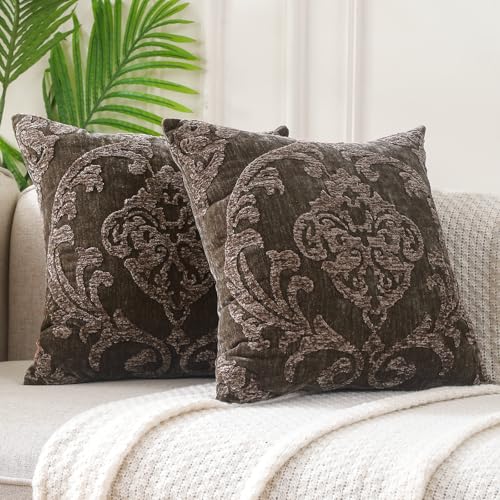 HPUK Embroidered Boho Throw Pillow Covers 18x18 inch, Set of
