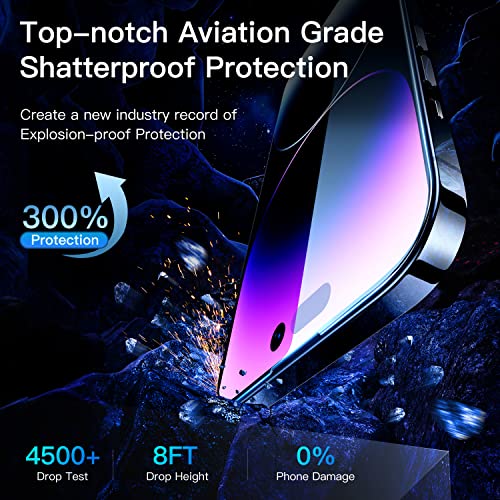 Image of Supershieldz Tempered Glass for Apple Iphone 14 Pro Max Screen Protector Guard, Full Glue Clear Easy Install Kit 9H Hardness Case Friendly - Pack Of 2