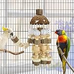 KATUMO Bird Toy, Large Parrot Natural Wooden Blocks Chewing Toy Suits for African Grey Cockatoos Amazon Parrots Large Medium Birds - Image 7