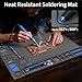 STREBITO Soldering Mat Large, Solder Mat Heat Resistant 932°F, Magnetic Mat for Screws and Tools, Solder Pad for Soldering Iron, Electronics, PC Building, Laptop, RC, Phone, Size 21.7 