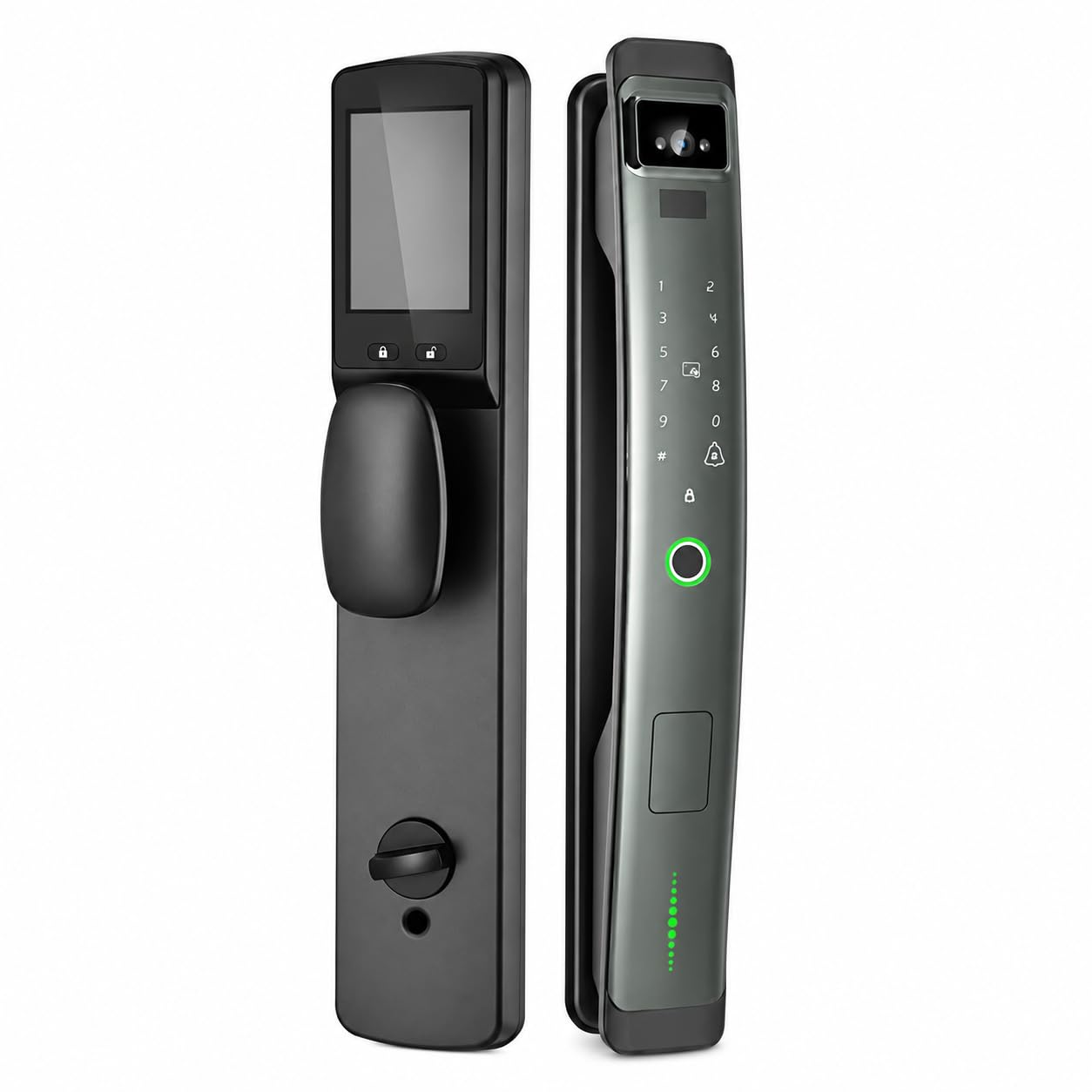Serrure de porte intelligente avec reconnaissance faciale 3D, empreintes