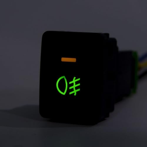 Miniatura 6 de Xotic Tech Factory Style - Interruptor de botón de 4 polos de 12 V con luces indicadoras LED compatibles con niebla, DRL, barra de luz LED,