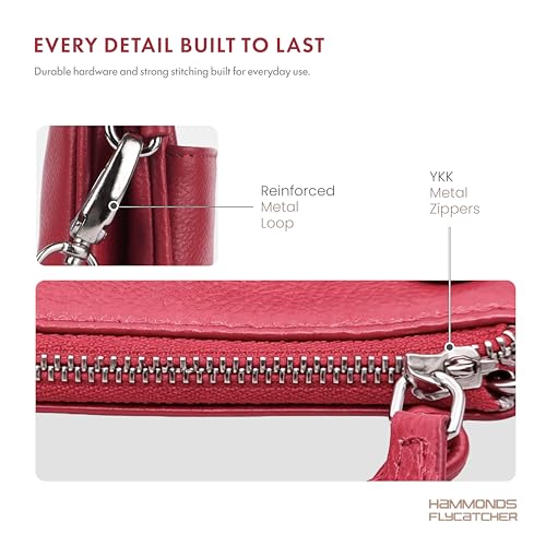 Image of HAMMONDS FLYCATCHER Genuine Leather Sling Bag for Women Stylish Crossbody Bag for Women Compact Lightweight Ladies Sling Bags for Woman with Adjustable Strap for Daily Use