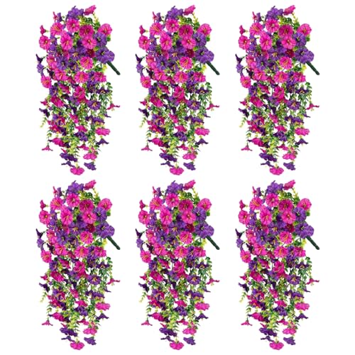 Fleurs artificielles de liseron avec longueur ajustable pour jardinière - 2