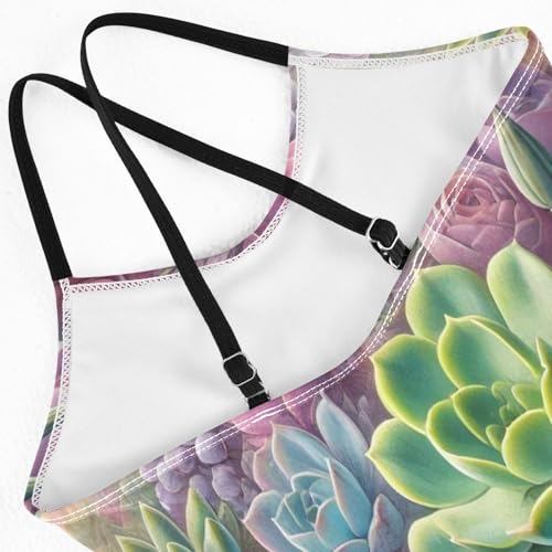 Colorful Succulent Plants Girls Swimsuit Bathing Suit Swimwear Summer Beach One Piece Swimsuits4