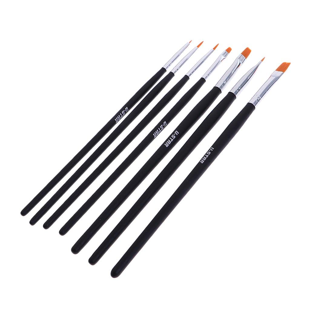 CALANDIS Synthetic Paint Brush Pen Pack of 7 Brushes Set for Model