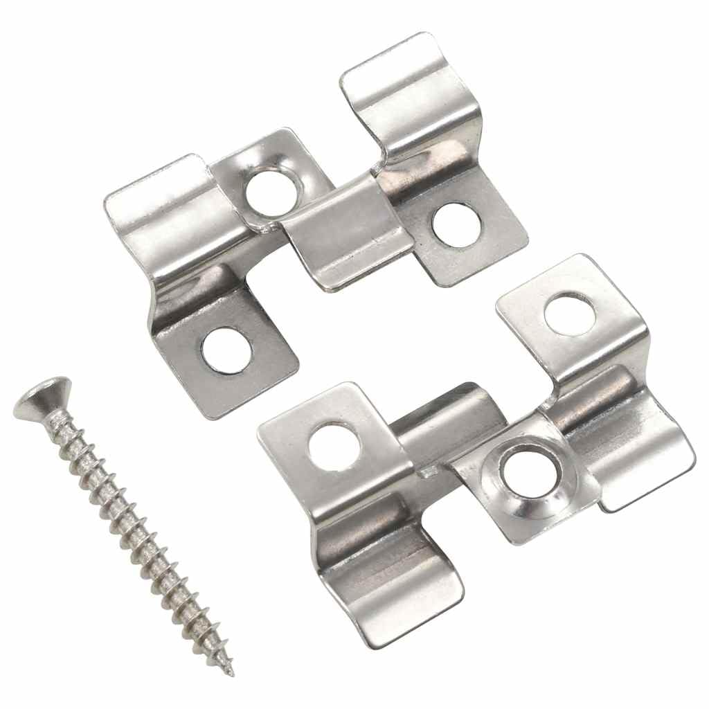 100 STK. Deckclips mit 200 Schrauben Edelstahl 201, 40x25,5x9,5 mm, für Terrassendielen Befestigung, inklusive Schrauben, geeignet für Renovierung, Bodenverlegung, Wohnzimmer, Küche