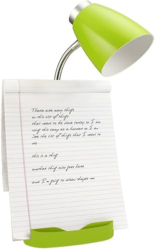 Miniatura 5 de Lámpara de escritorio con organizador cuello de cisne Limelights con sujeta libro y soporte para tablet iPad, Verde, LD1002-GRN, 13watts