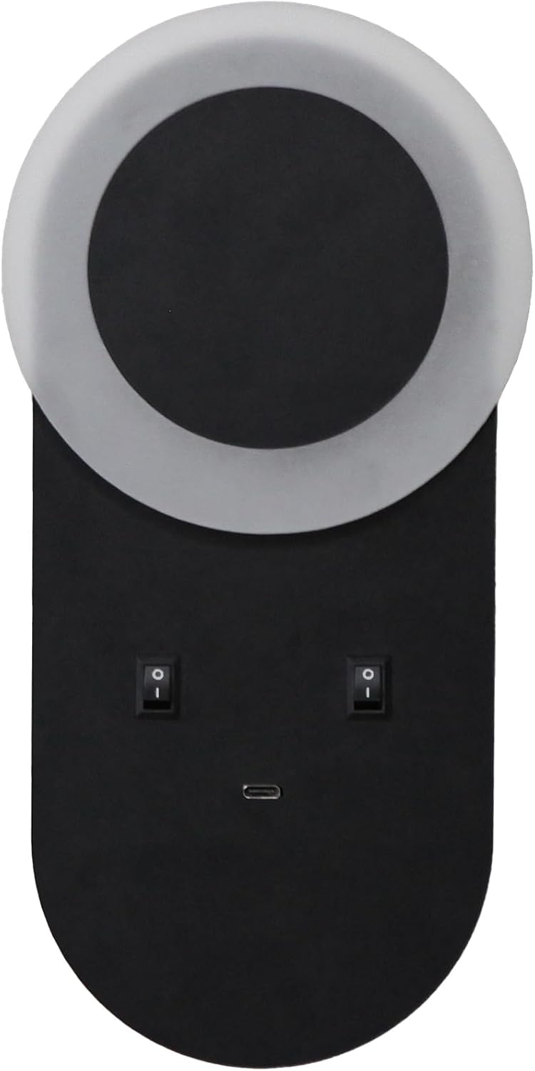 Facon RV Wall Sconce LED Reading Light w/18W USB-C Fast Charger, Dual-Zone Lighting with Independent Switch, 12V Interior Light for RV Camper, Trailer, Motorhome, Tiny Homes
