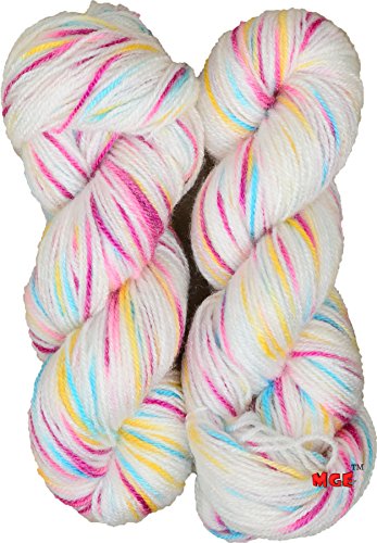 Image of M.G ENTERPRISE Os wal Icey Magenta (300 gm) Wool Hank Hand Knitting Wool /Art Craft Soft Fingering Crochet Hook Yarn, Needle Knitting Yarn Thread dye I