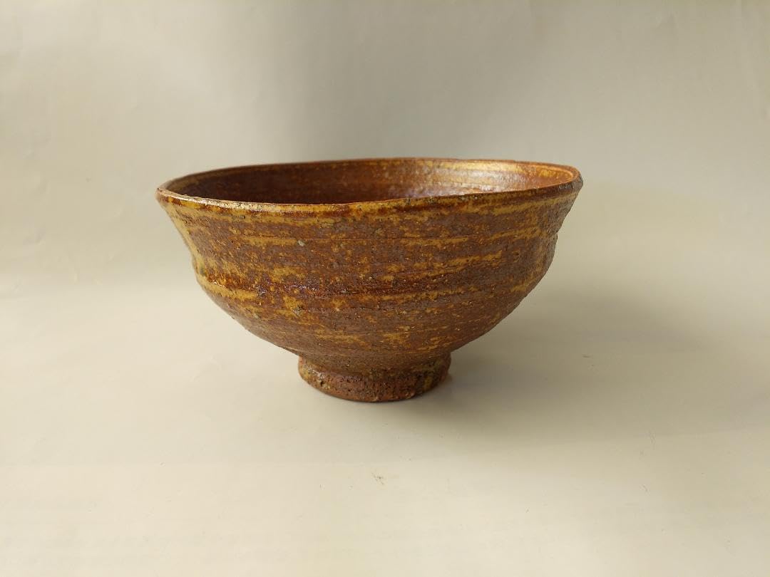 Amazon.co.jp: 柿の蔕写 茶碗 木欒字窯 清水久伸 作 共箱 栞 茶器 抹茶