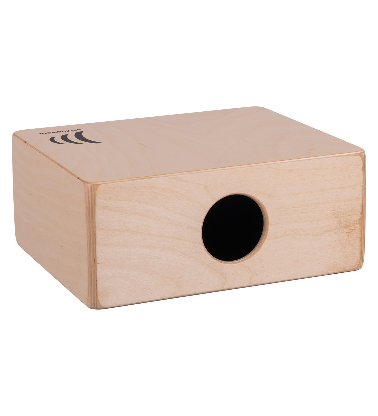 Schlagwerk DC400 Bass Cajonito – Mini Cajon aus Holz mit extra Tiefgang – Beidseitig bespielbare Reisecajon mit integriertem Dämpfungspad & Wah-Wah-Effekt – Kompakte Percussion Handtrommel